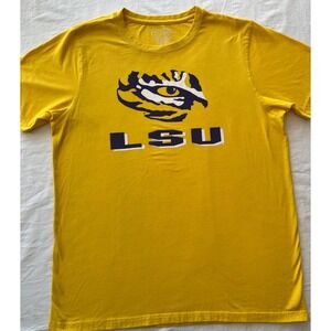 LSU Tigers T-Shirt Mens XLarge Gold College Graphic Tee Louisiana‎ State